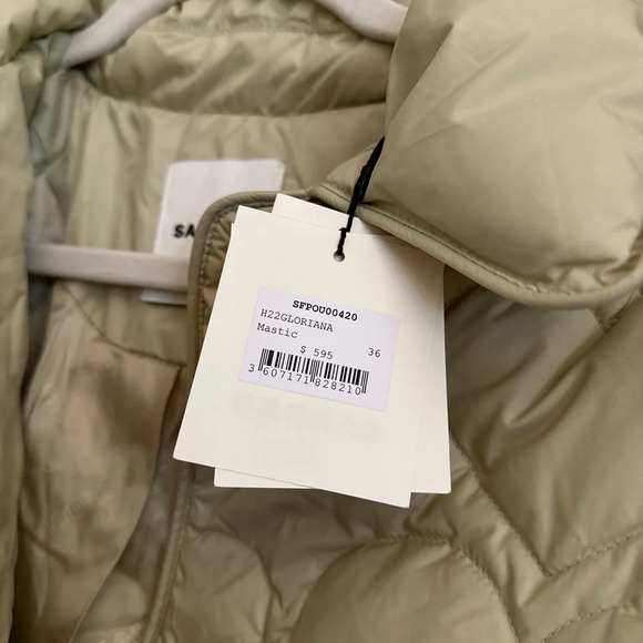 SANDRO Gloriana Heart Quilted Jacket - Picture 3 of 8